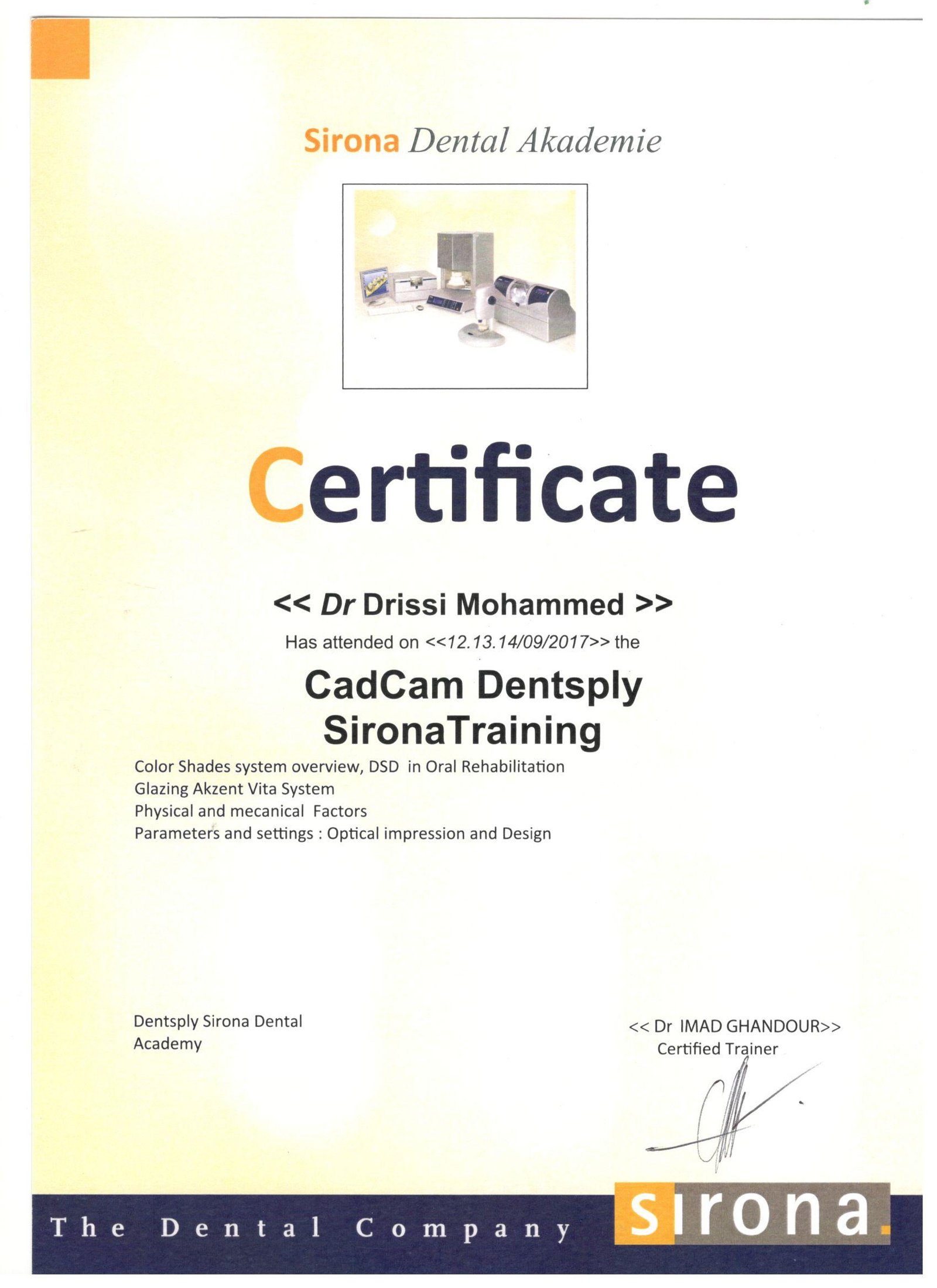 cadcam sirona imad ghandour